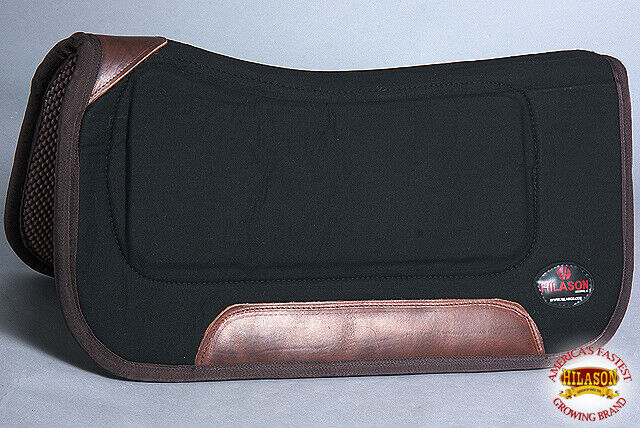 32X32 Black Heavy Duty Anti-Slip Felt Horse Saddle Pad - Durable US-Made Equestrian Saddle Pad for Western Riding, Training & Trail Riding