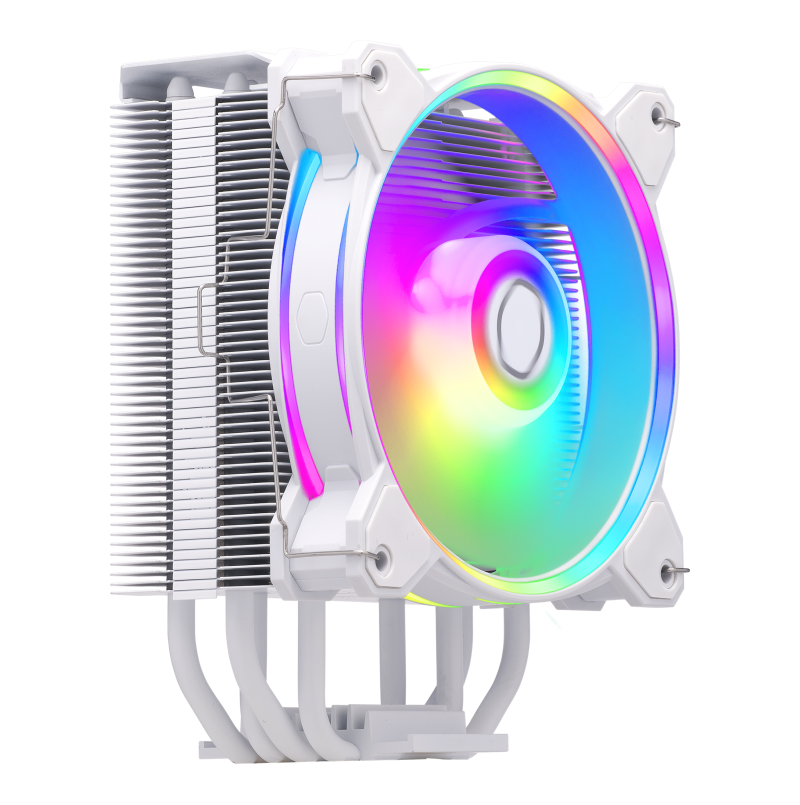 Cooler Master Hyper 212 Halo White CPU Air Cooler - Premium RGB Lighting, Efficient Cooling for Intel/AMD, Quiet 120mm Fan - Perfect for Gaming PCs & Workstations (2-Year Warranty)