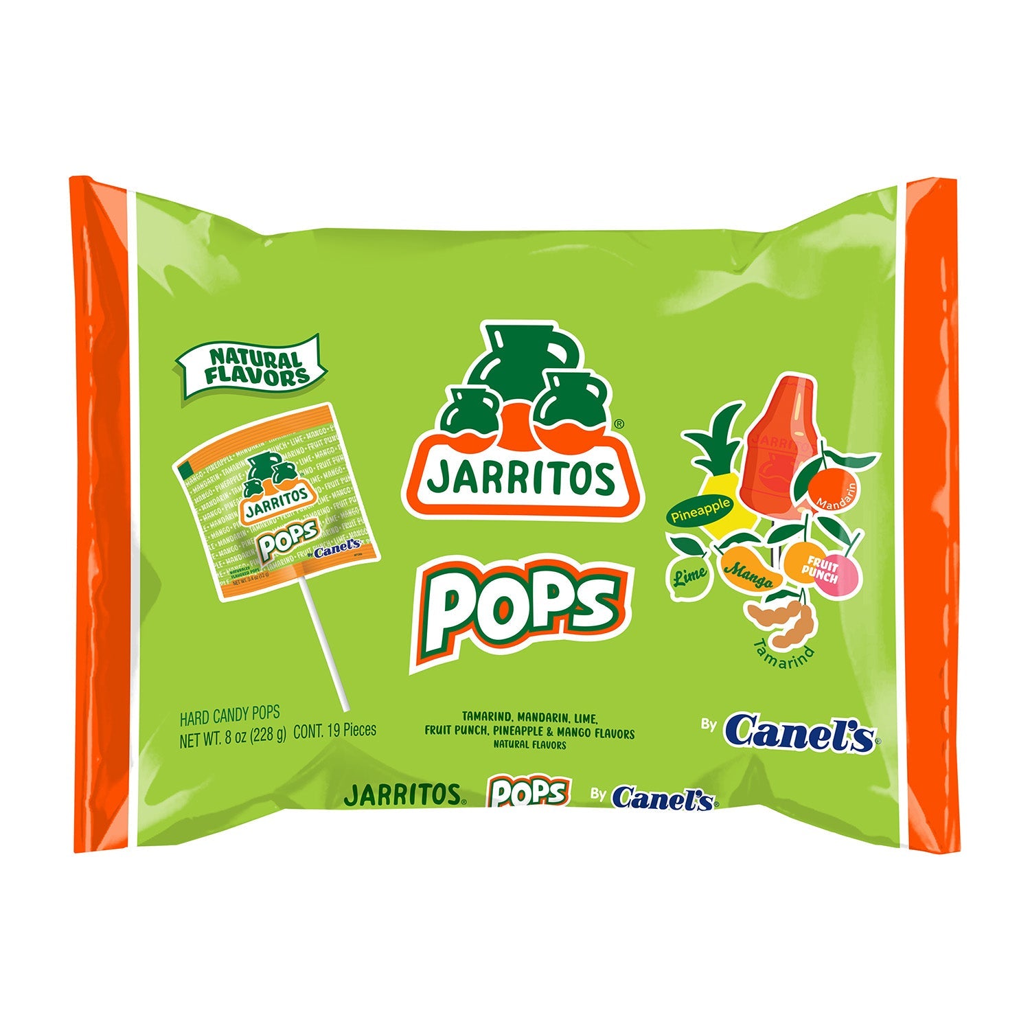 Canel's Jarrito Lollipop Bag - 19ct Assorted Fruit Flavors | Bulk Candy for Parties, Pinatas & Office Treats