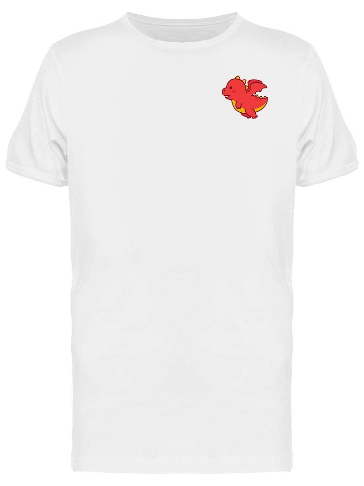 Little Chubby Dragon Graphic T-Shirt for Men - Cute Cartoon Print Casual Tee - Perfect for Everyday Wear, Gaming & Anime Fans