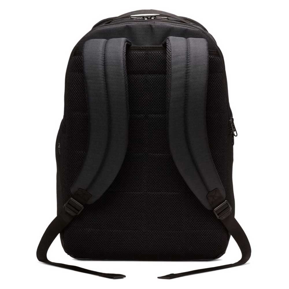 Nike Brasilia Medium Training Backpack for Women & Men - Water Resistant Gym Bag with Secure Storage Pockets - Perfect for Workouts, Travel & School - Black/Black/White