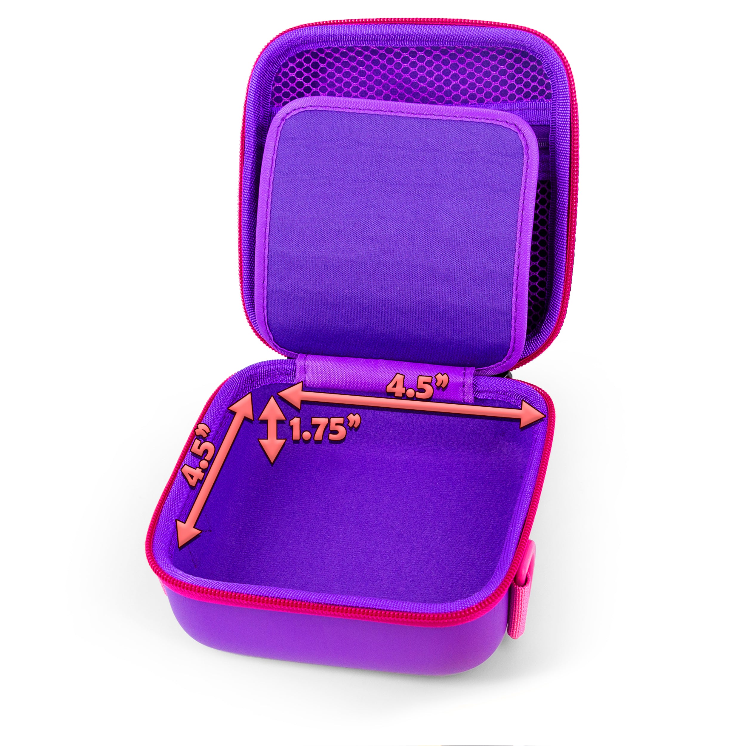 CASEMATIX Travel Case for Ultimate Ears MINIROLL Bluetooth Speaker - Protective Storage Pouch with Charging Cable Pocket | Purple Carry Case for Travel, Outdoor Adventures & Home Use