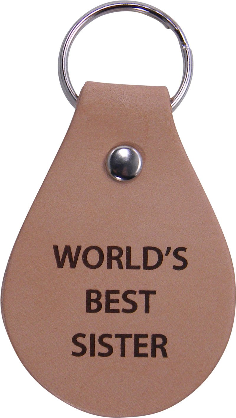 Premium Leather Keychain for Sister - Thoughtful Birthday & Christmas Gift for Women - Perfect for Key Organization, Purse Accessory & Sister Appreciation