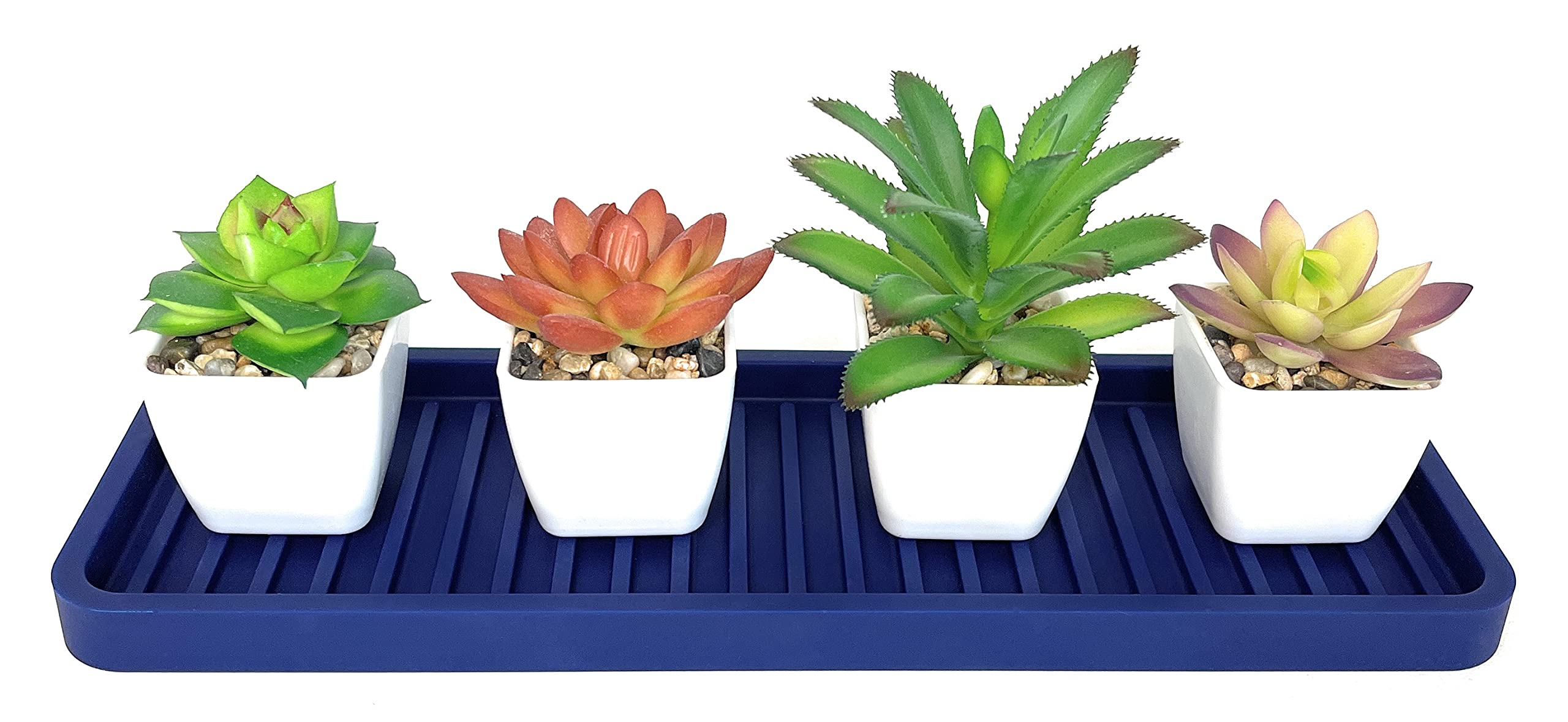 Happitasa Silicone Kitchen Sink Organizer Tray - Sponge Holder, Countertop Protector & Soap Dish for Bathroom and Kitchen | Non-Slip, Durable (12