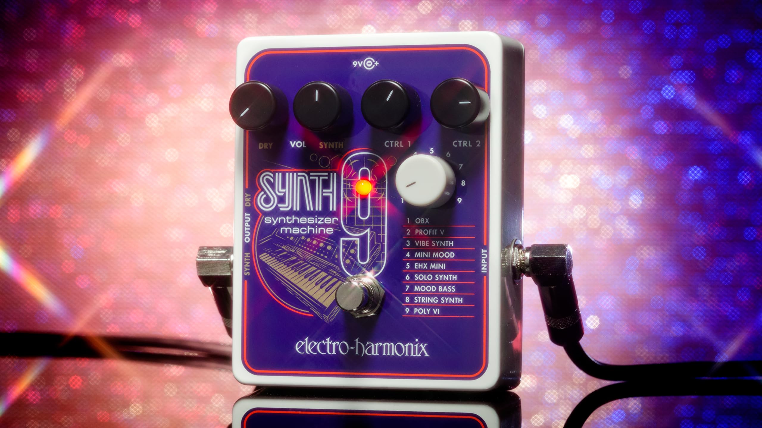 Electro-Harmonix SYNTH9 Synthesizer Machine Pedal - Guitar Effects Pedal for Synth Tones | Perfect for Live Performances & Studio Recording