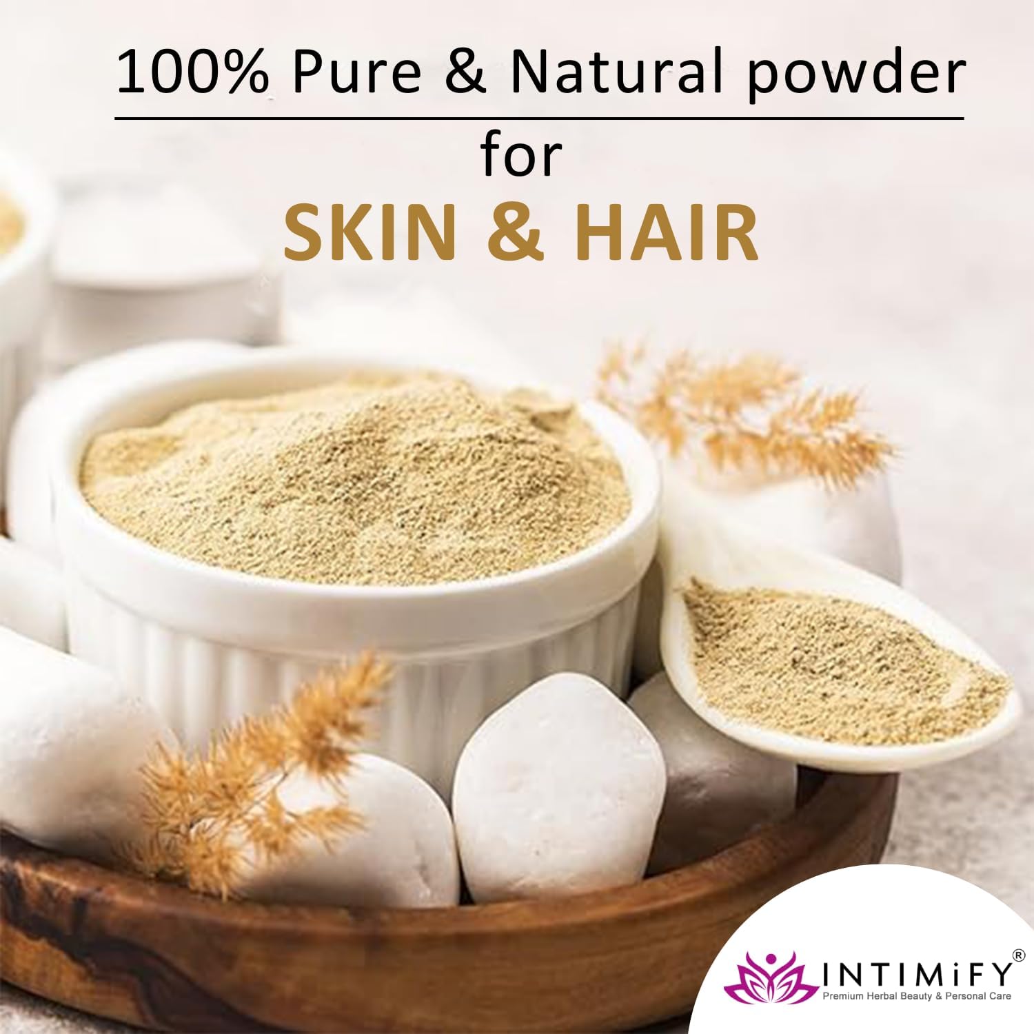Inti.mify Pure Natural Multani Mitti Powder - Clay Face Mask for Pores, Blackheads & Acne | Hair Care Treatment | 150g | Deep Cleansing & Detoxifying for Glowing Skin | Perfect for Spa Days & At-Home Skincare Routines