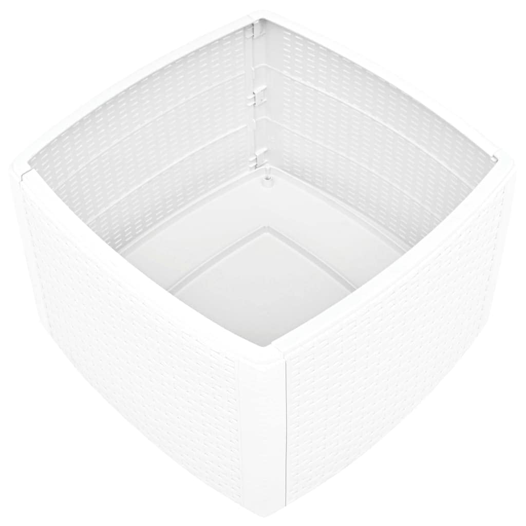 White Square Side Table 21.3