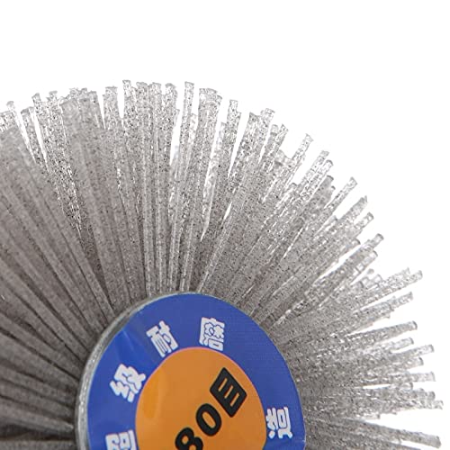 DUO ER 120 Grit Alumina Wire Brush Flower Head - Deburring, Polishing, Grinding & Buffing Wheel for Wood, Furniture & Sculptures - Rotary Drill Tool for DIY & Professional Use
