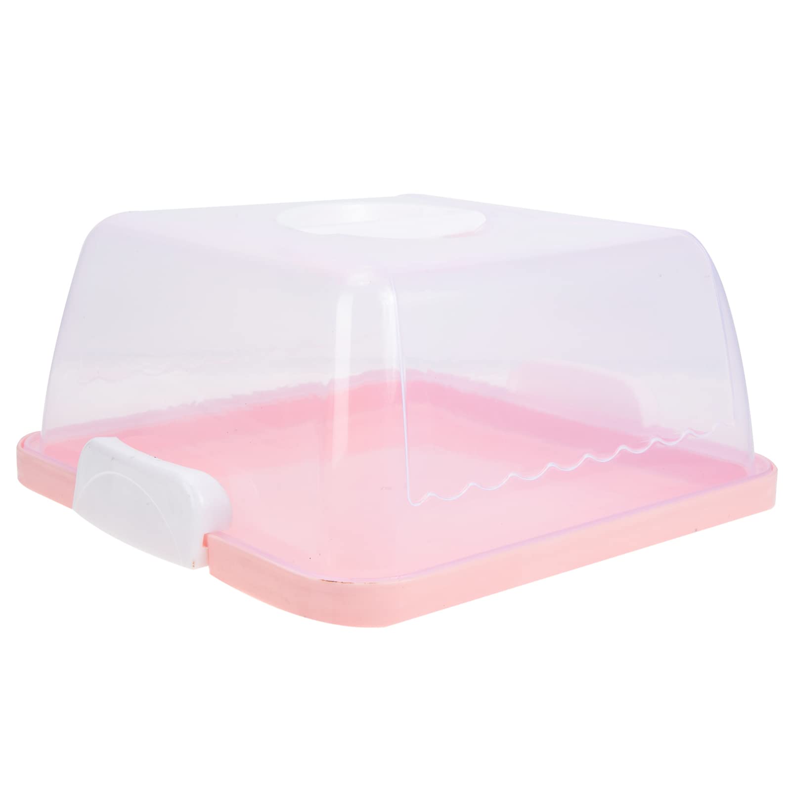 LIFKOME Square Cake Carrier with Handle - Locking Macaron Storage Container, Stand Cake Box for Pies, Cupcakes & Desserts - Perfect for Parties, Baking, and Transporting Treats