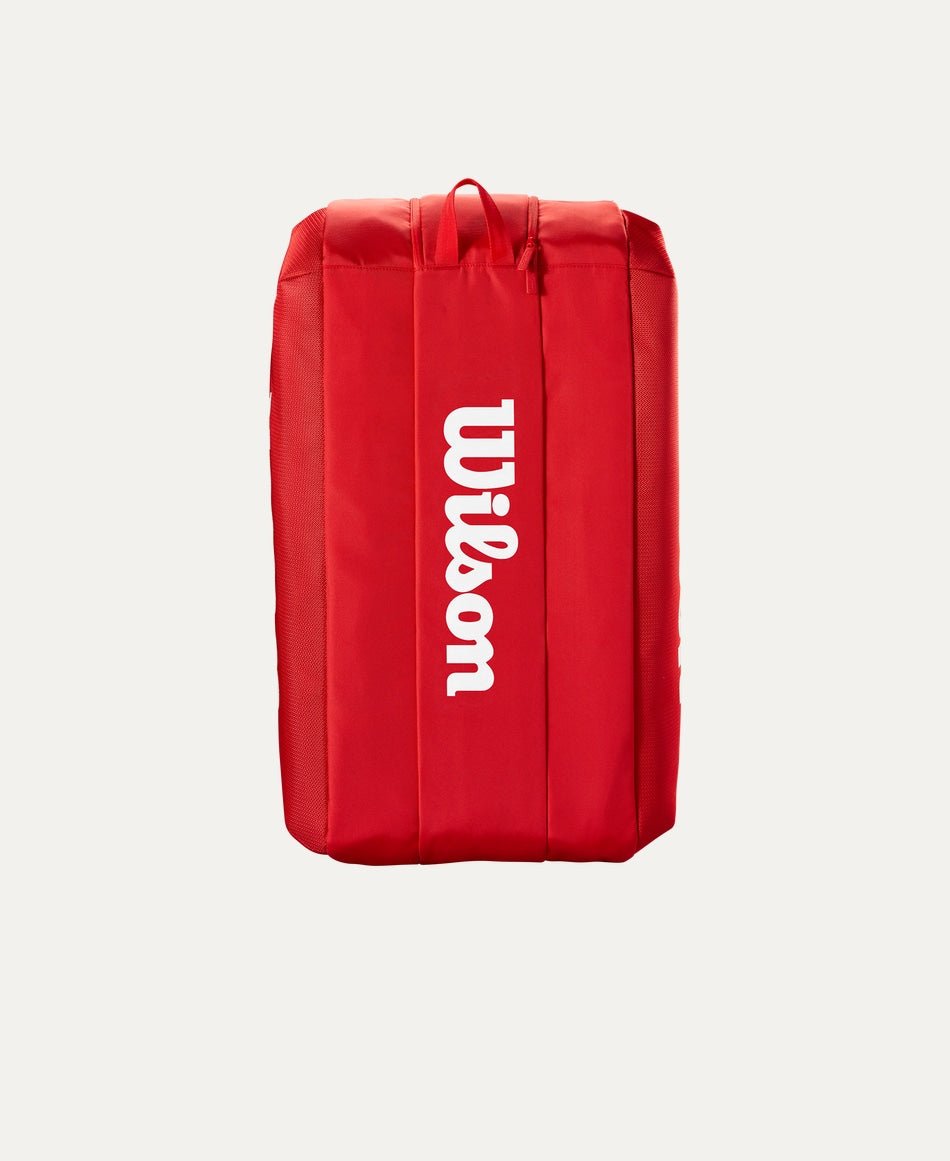Wilson Super Tour 15 Pack Tennis Bag - Premium Red (2025) | Durable Tennis Gear for Players & Coaches | Perfect for Tournaments, Practice & Travel