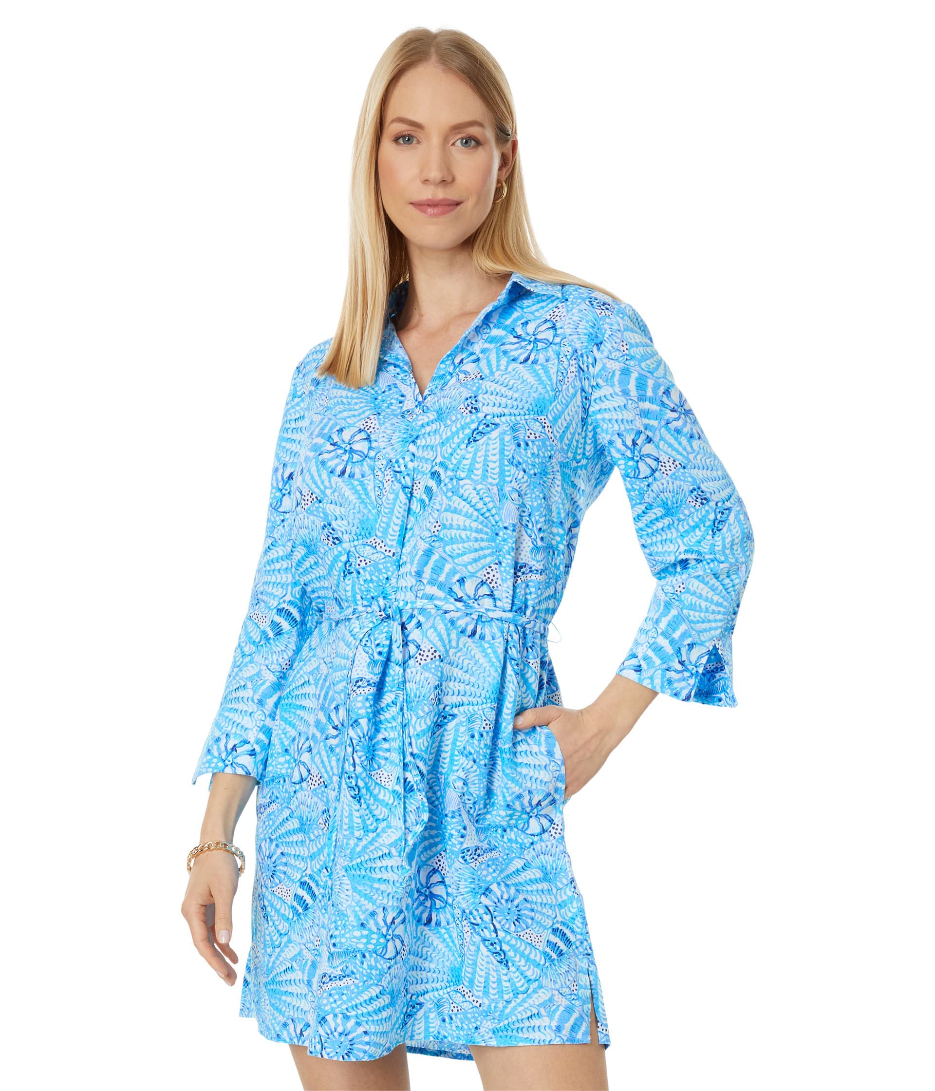 Lilly Pulitzer Pilar Tunic Linen Dress for Women - Flowy Summer Casual Outfit for Beach, Brunch & Vacation