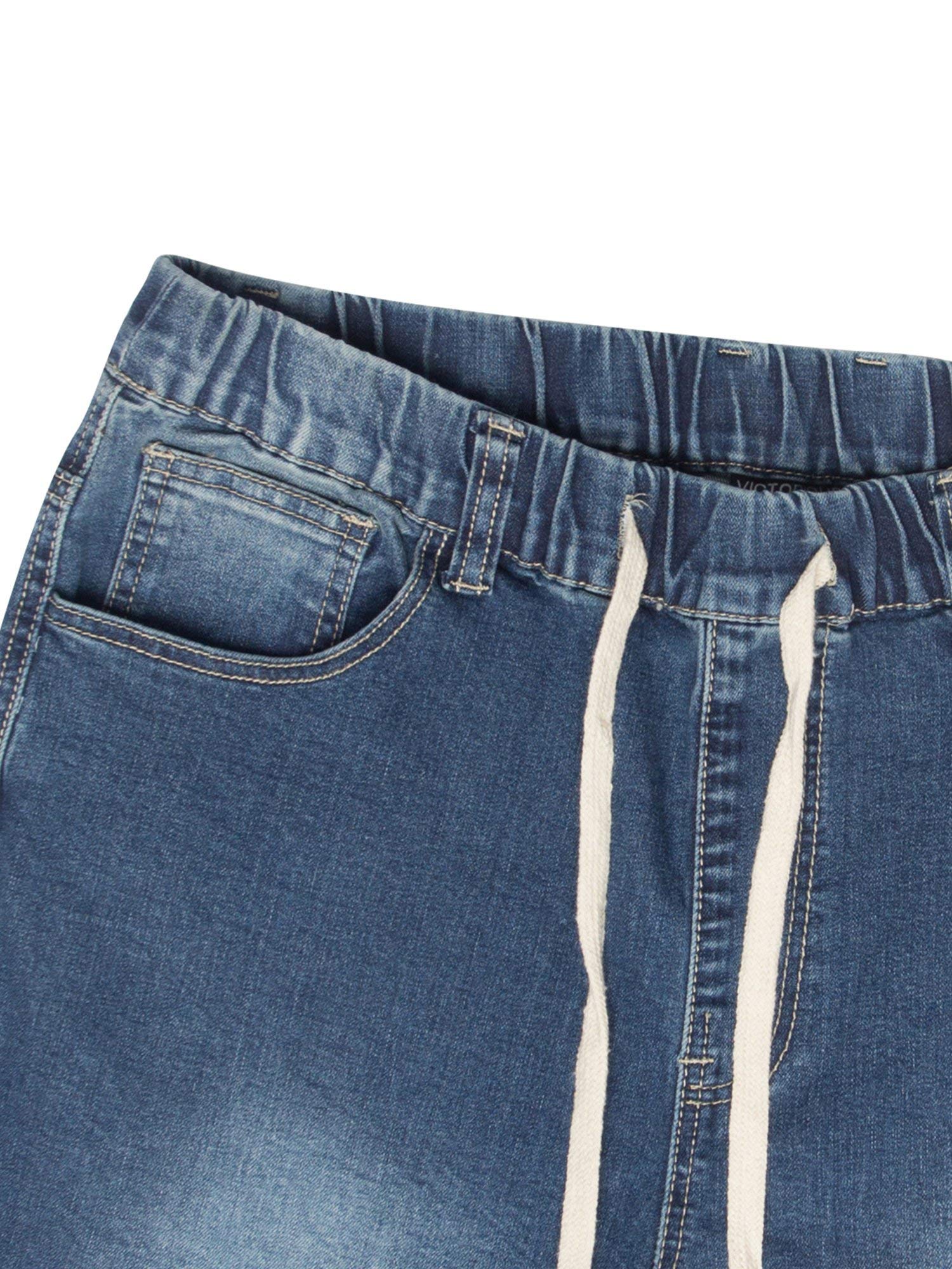 Men's Drop Crotch Joggers - Stretch Denim Jean Pants for Casual Wear & Street Style | Comfortable Lounge Pants for Men | Perfect for Gym, Running, and Everyday Outfits