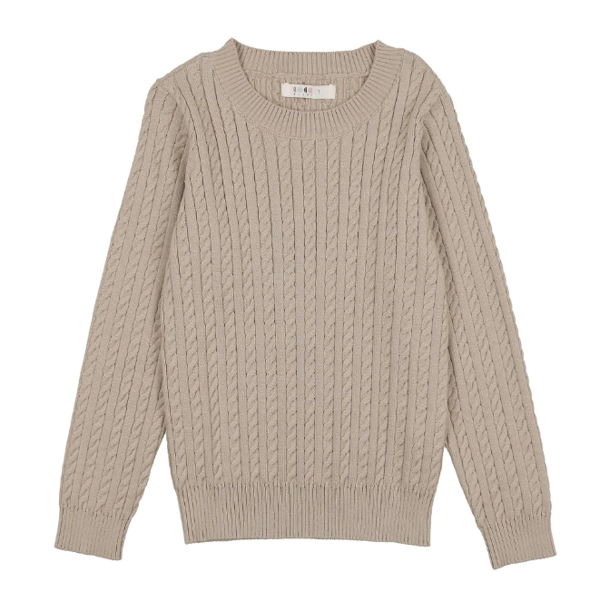 COCO BLANC Long Sleeve Cable Knit Sweater for Girls (Size 4-12 Years) - Perfect for School, Holidays & Family Photos