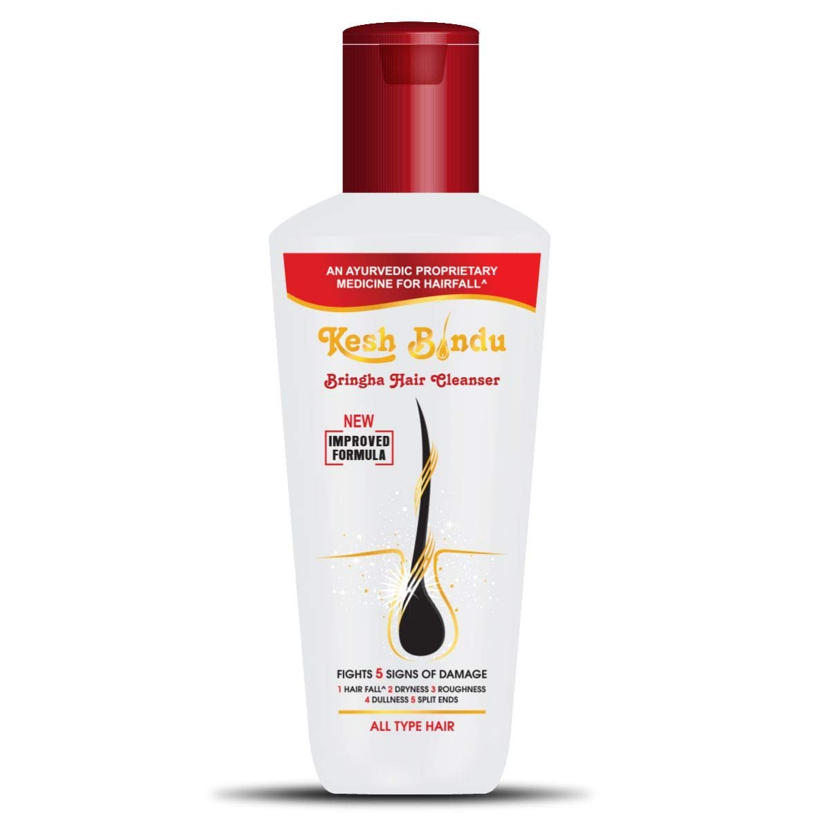 KESHBINDU Anti Hairfall Bringha Shampoo (100ml) - Ayurvedic Scalp & Hair Treatment for Thicker, Stronger Hair | Reduces Breakage & Promotes Growth | Ideal for Daily Use & Hair Care Routine