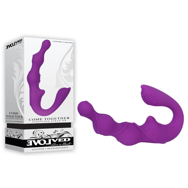 Evolved Come Together Vibrating Strapless Strap-On Dildo for Couples - Hands-Free Pleasure for Lesbian, Queer & Straight Couples - Perfect for Bonding & Shared Intimacy