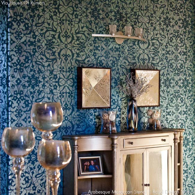 Arabesque Moroccan Stencil for Wall Decor, DIY Painting, and Home Renovation – Perfect for Moroccan-Inspired Interiors, Furniture Upcycling, and Artistic Projects