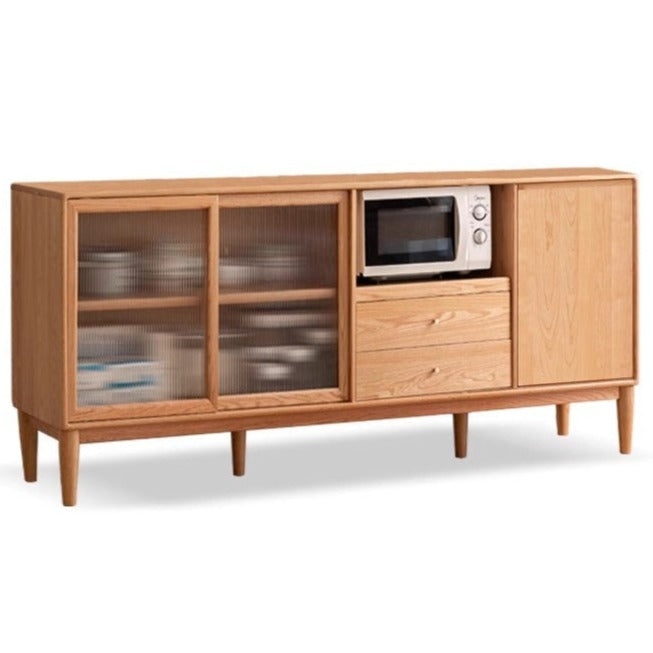 82.7x17.3x35.4 inch / 210x44.8x90сm / Natural wood color / sideboard