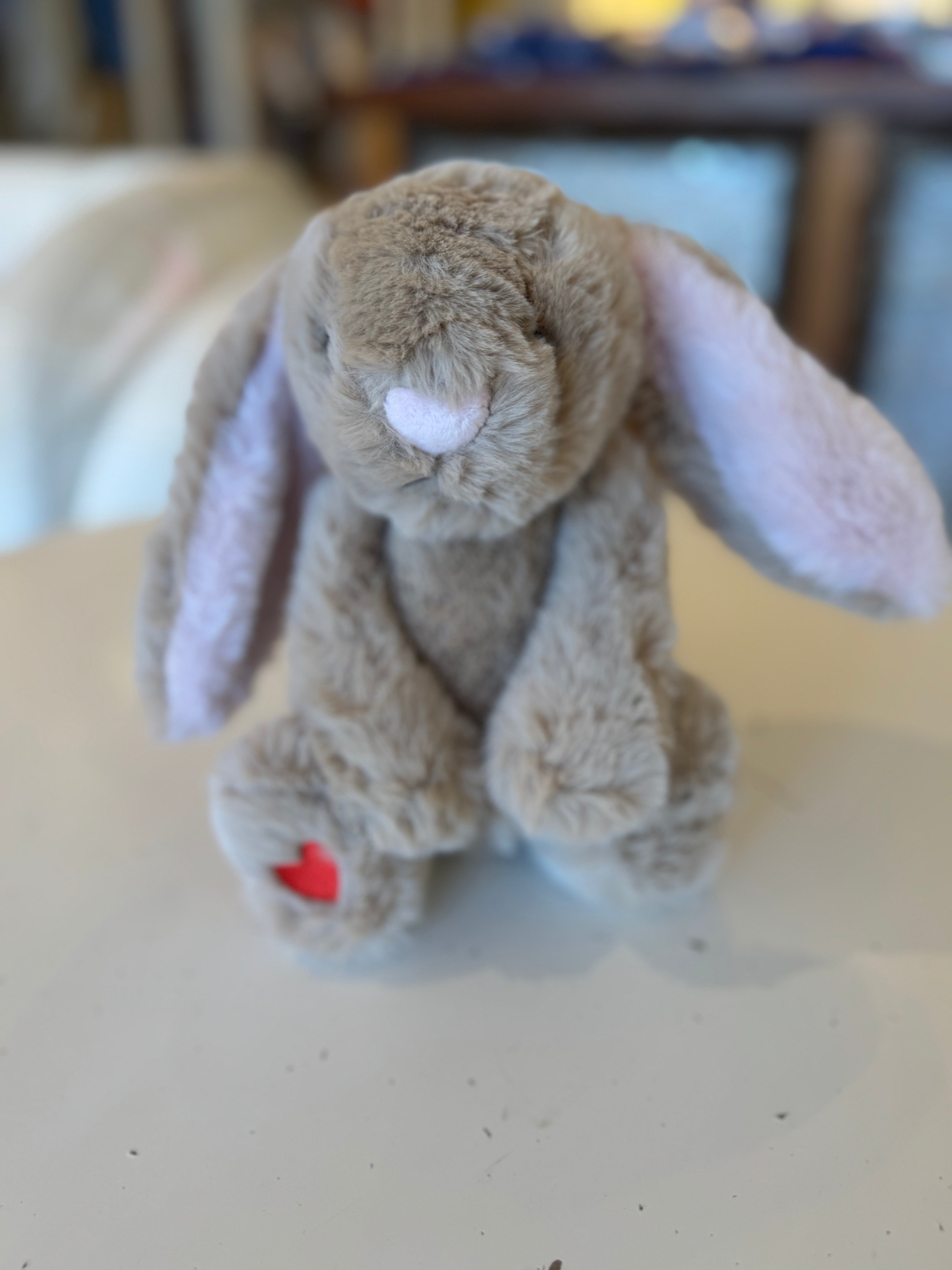Loves Me Books Penelope Plush Rabbit Stuffed Animal - Soft Cuddly Toy for Kids, Babies & Nursery Decor | Perfect for Gifts, Bedtime Comfort & Playtime