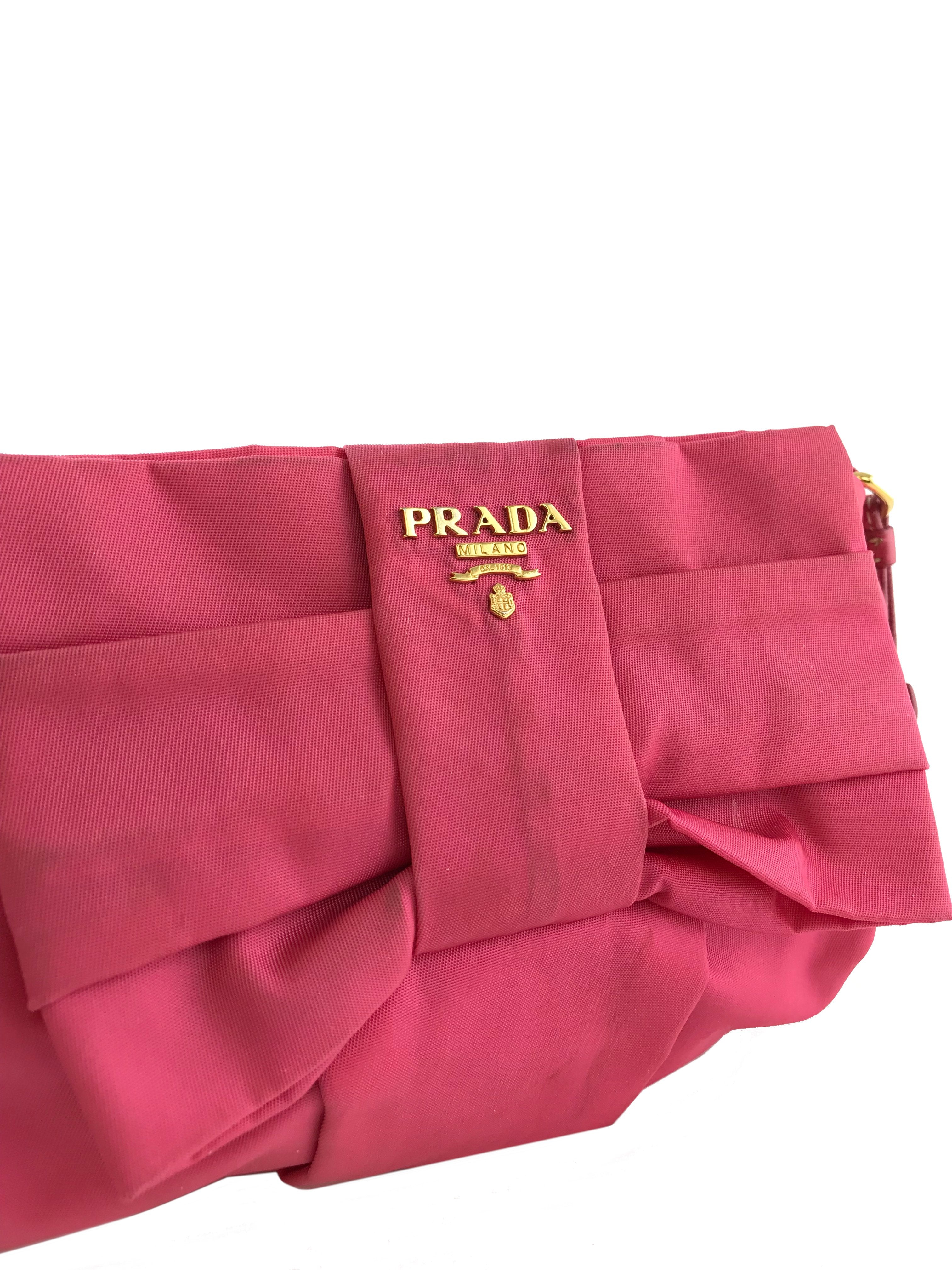 Prada Zip Top Pleated Satin Wristlet Bag - Luxury Designer Clutch for Women | Perfect for Evening Parties, Weddings & Special Occasions