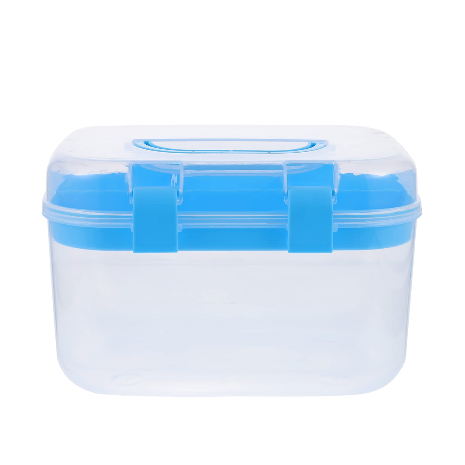 NUOBESTY 2-Piece Clear Plastic Makeup Organizer Box - Portable Storage Case for Cosmetics, Jewelry, Sewing Supplies & Medicine - Perfect for Travel, Home & Salon Use