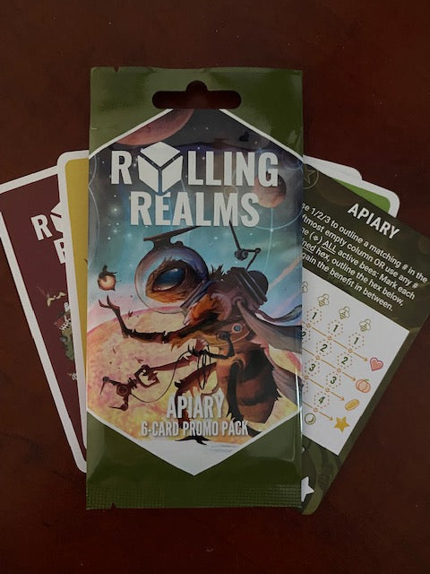 Rolling Realms Promo: Apiary Expansion - Strategic Board Game for Adults & Teens - Perfect for Game Nights & Family Gatherings