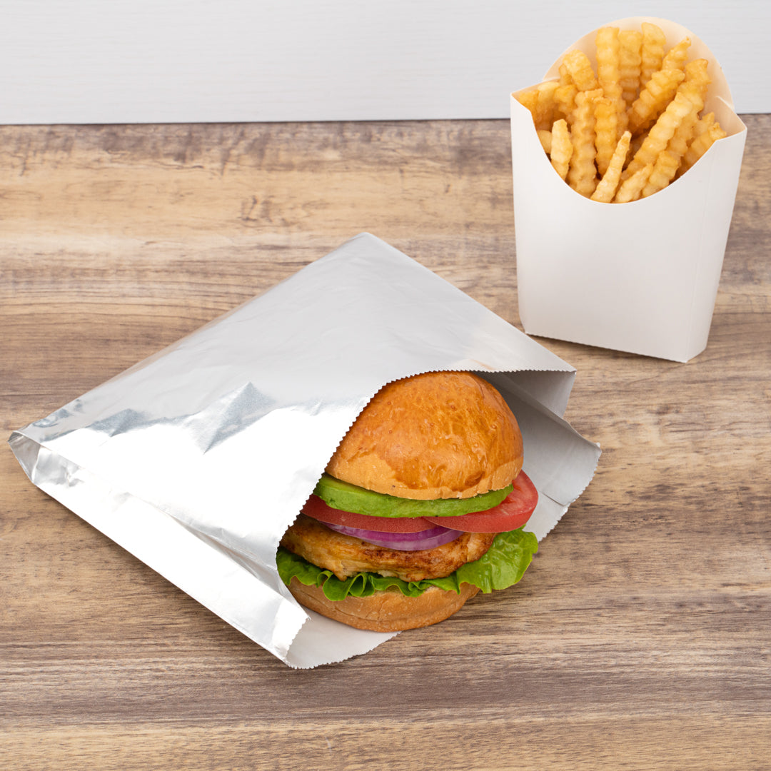 Premium Foil Sandwich Bags for Hot Food - 7.75