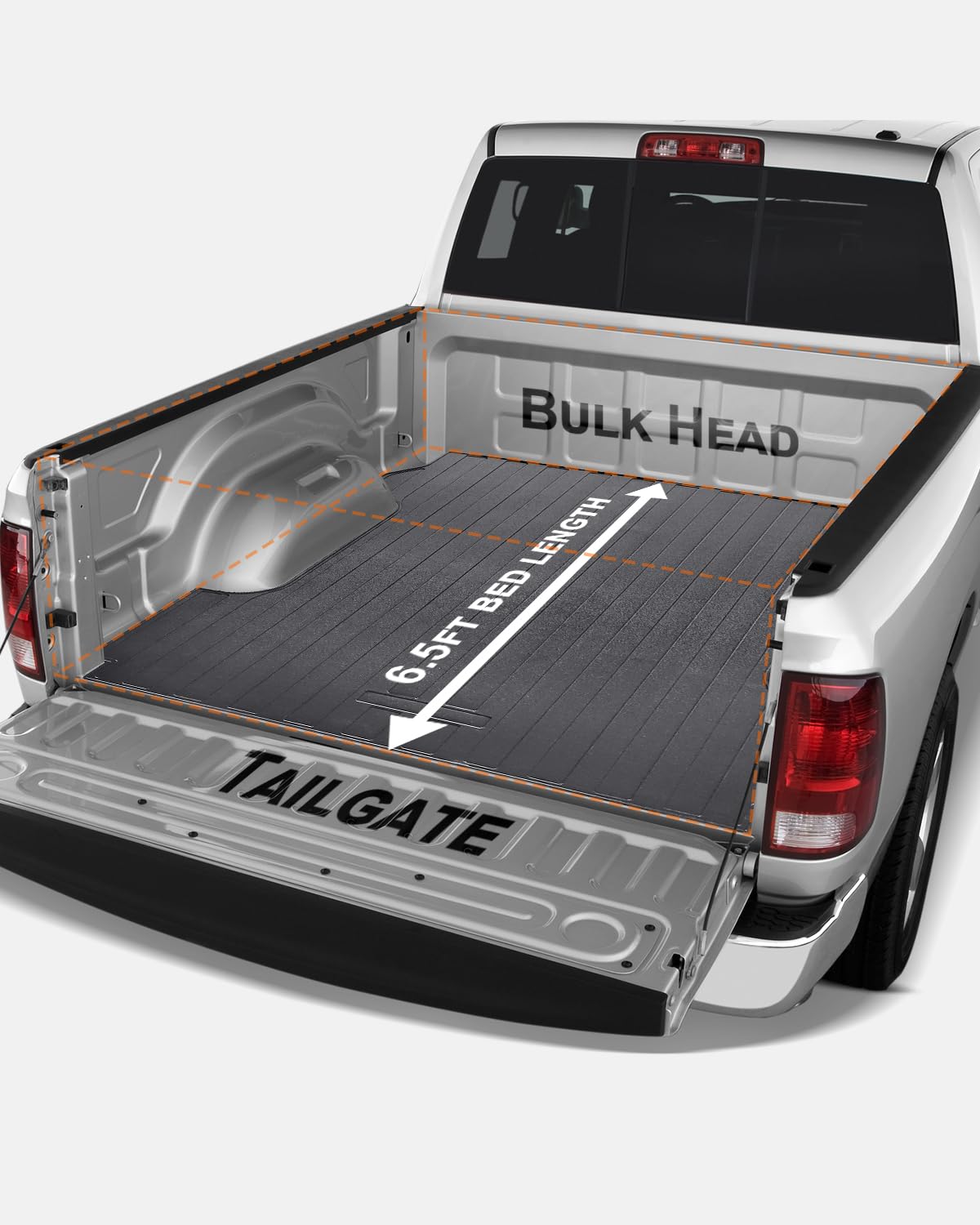 MIROZO Heavy Duty Truck Bed Mat - Custom Fit for 2017-2024 Ford F250 & F350 Crew Cab 6.5 Ft Bed | All-Weather, Non-Slip Pickup Truck Cargo Liner | Perfect for Hauling, Camping & Work Site Protection