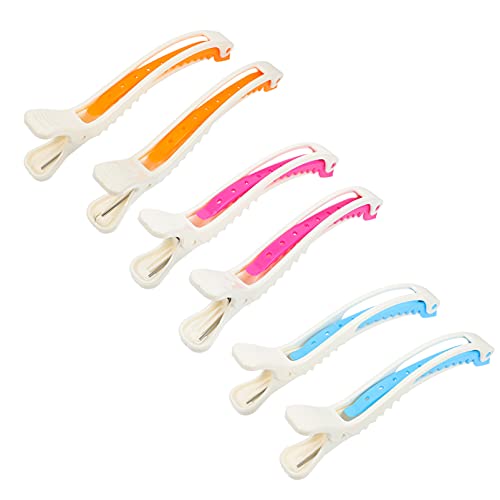 Beaupretty 6-Piece Alligator Hair Clips for Styling, Cutting & Sectioning - Professional Duckbill Barrettes for Salon, Barber Shop & Home Use - Perfect for Hairdressing, DIY Styling & Beauty Treatments