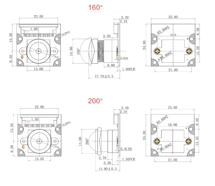 Raspberry Pi 5 Camera Module - 8MP HD IMX219 Sensor with CSI Interface, 130° Wide Angle Lens | Perfect for DIY Projects, Home Security, Time-Lapse Photography & STEM Education