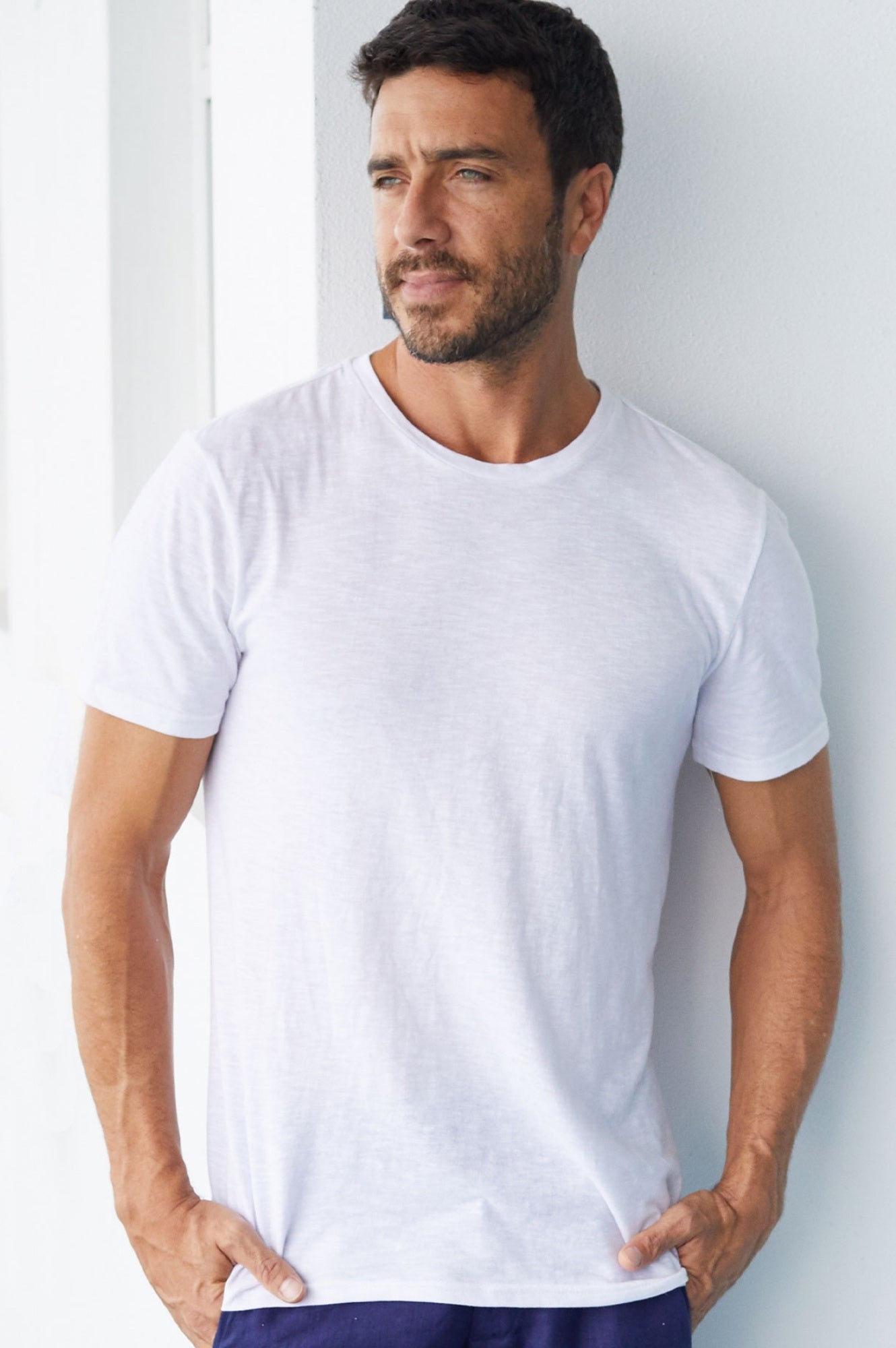 Premium Men's Crew Neck T-Shirt | Soft Cotton White Tee for Casual Wear & Everyday Comfort | Perfect for Work, Gym & Outings