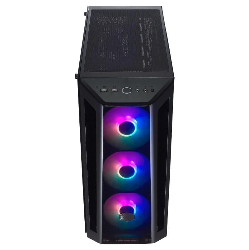 Cooler Master MCB B520 KGNN RGA CM MasterBox MB520 ARGB ATX Mid-Tower PC Case with Tempered Glass Side Panel - High Airflow Gaming PC Build for RGB Enthusiasts & Streamers