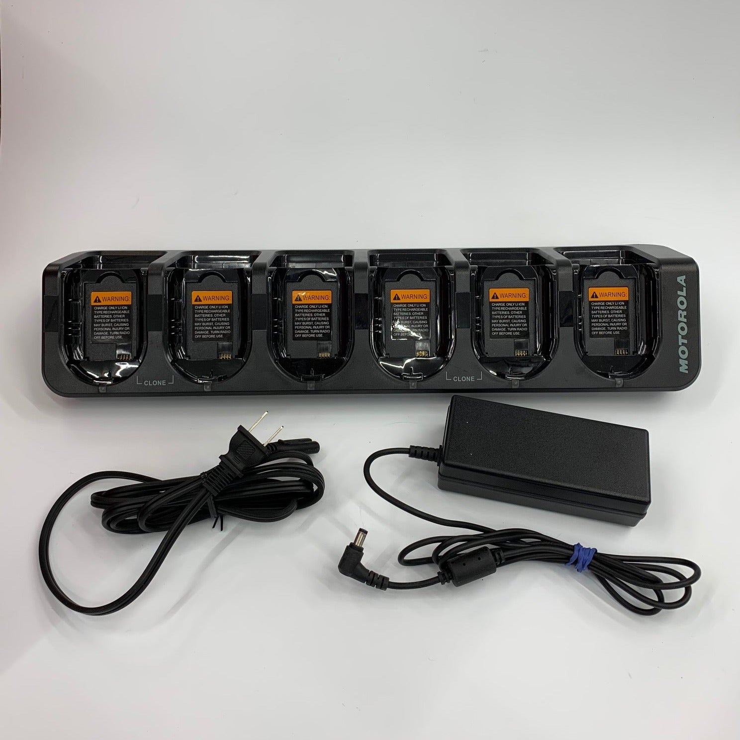 Motorola NNTN7981 6-Bank Rapid Charging Station for CLP Series Two-Way Radios - Perfect for Police, Security & Emergency Responders
