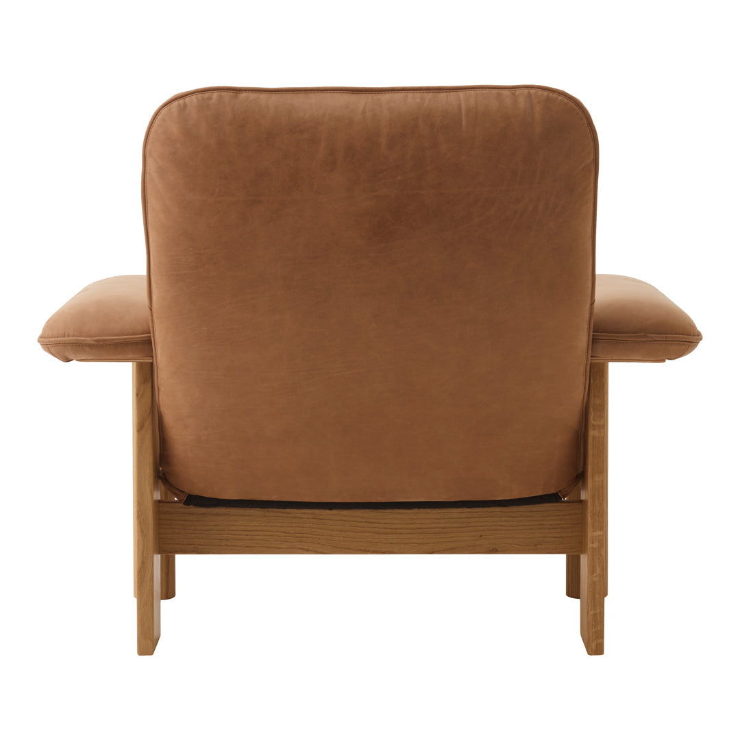 Brasilia Lounge Chair - Mid Century Modern Accent Chair for Living Room, Bedroom & Office - Comfortable Upholstered Armchair with Wooden Legs - Perfect for Relaxing, Reading & Lounging