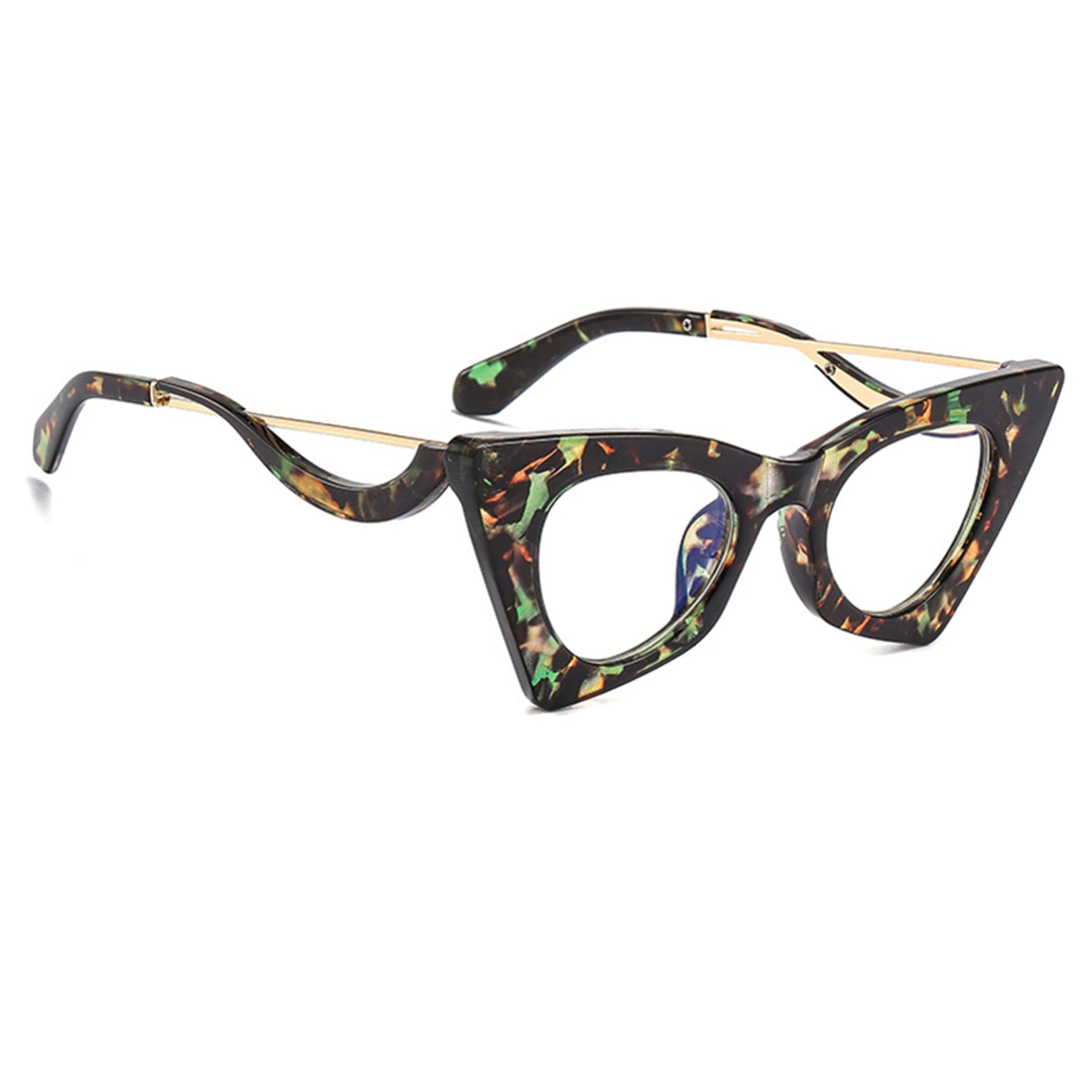 Bullabulling Fashion Cat Eye Blue Light Blocking Reading Glasses for Women & Men - Oversized Anti-Glare UV Protection Eyewear for Computer Use, Office Work, and Screen Time