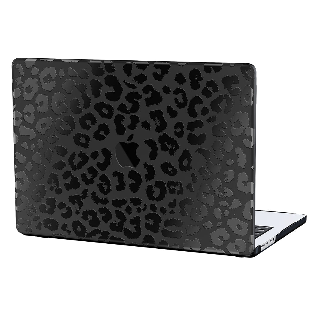 Stylish Black Leopard Print MacBook Pro/Air Case - Durable Protective Cover for 13/15/16 Inch Laptops - Perfect for Work, Travel & School Accessories