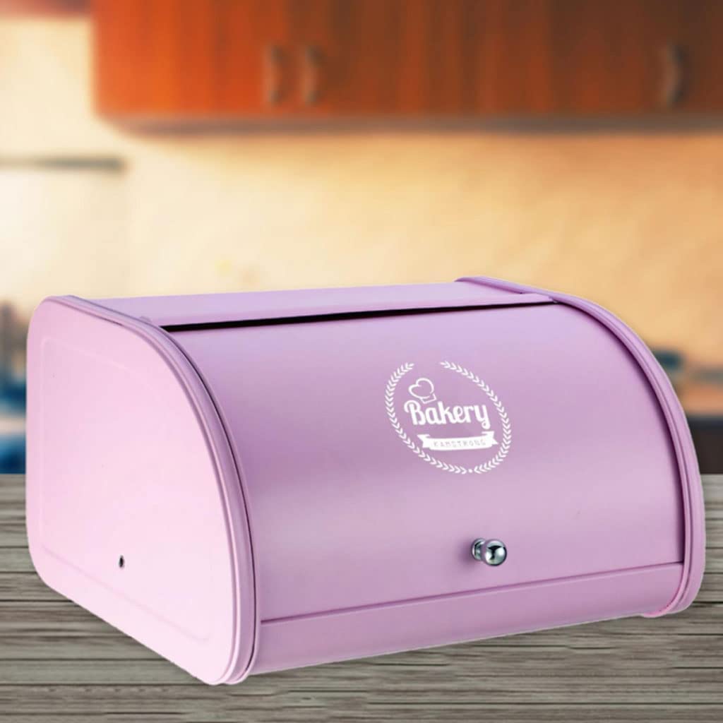 POCHY Classic Roll Top Bread Box - Large Capacity Food Storage Container for Bread, Buns & Pastries | Perfect for Kitchen Countertop, Pantry & Dining Table Organization