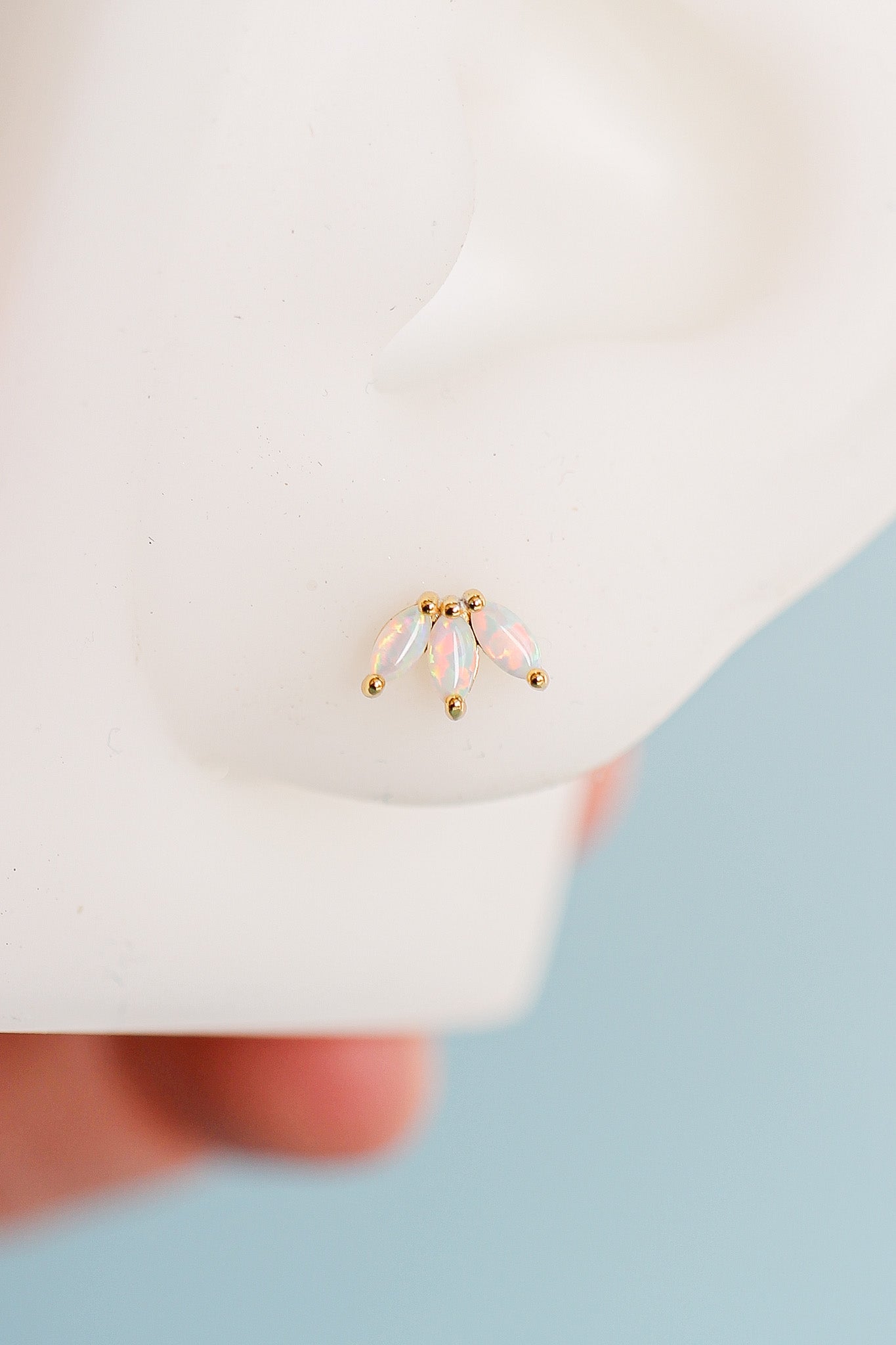 Ophelia Flat Back Stud Earrings in 14K Gold - Minimalist Elegance for Everyday Wear & Special Occasions