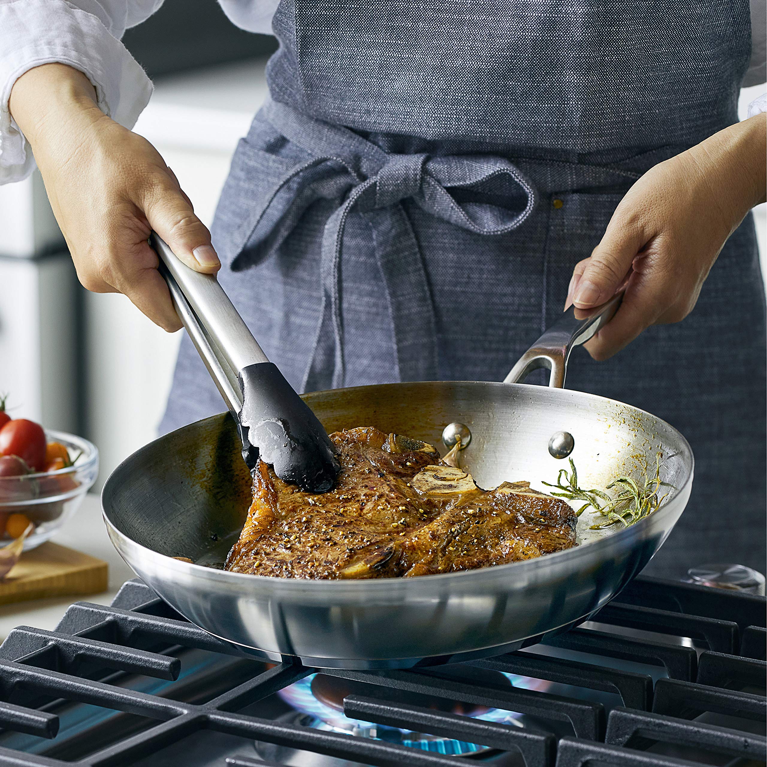 KitchenAid 3-Ply Stainless Steel Cookware Set - 10 Piece Pots and Pans with Brushed Finish | Professional Grade for Cooking, Baking & Meal Prep | Perfect for Home Chefs & Restaurant Use