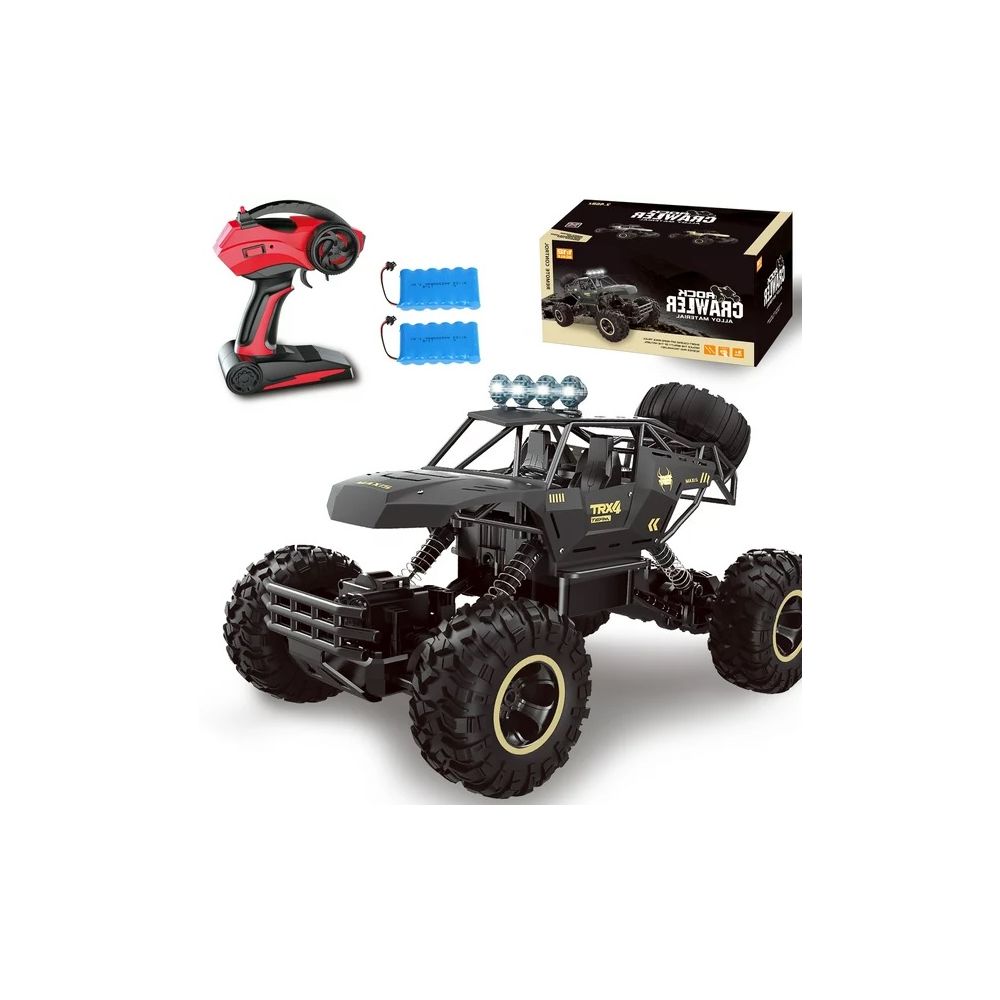 4DRC 4D SF620 1:12 Scale Off-Road RC Monster Truck - 2.4Ghz Remote Control, 4WD Dual Motor, Metal Shell, Black | High Speed Racing & Stunt Performance for Kids & Adults | Perfect for Backyard, Park & Off-Road Adventures