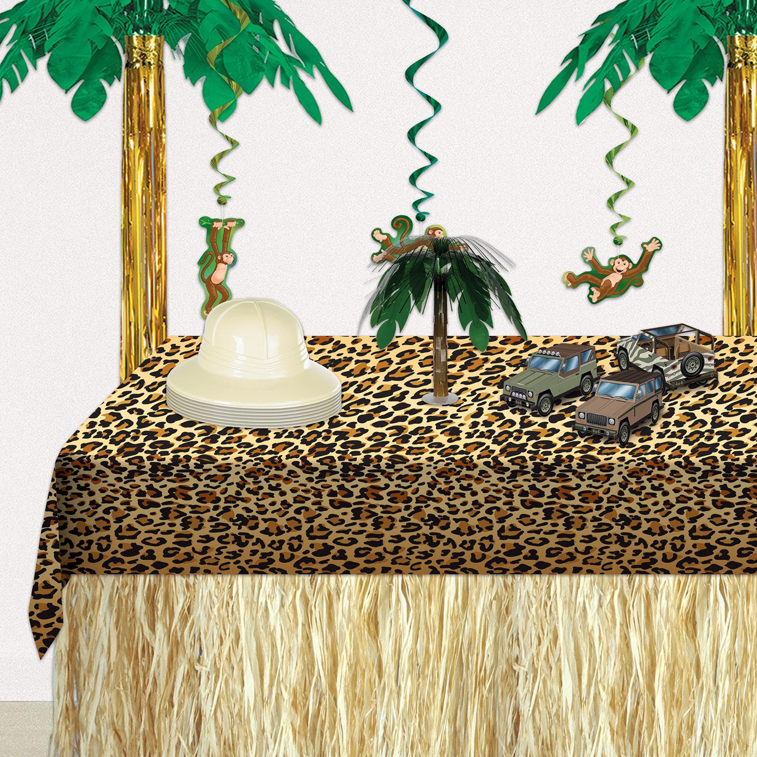 12 Pack Beistle Leopard Print Party Table Covers - Premium Disposable Tablecloths for Birthday, Baby Shower & Holiday Decorations - Perfect for Indoor/Outdoor Events