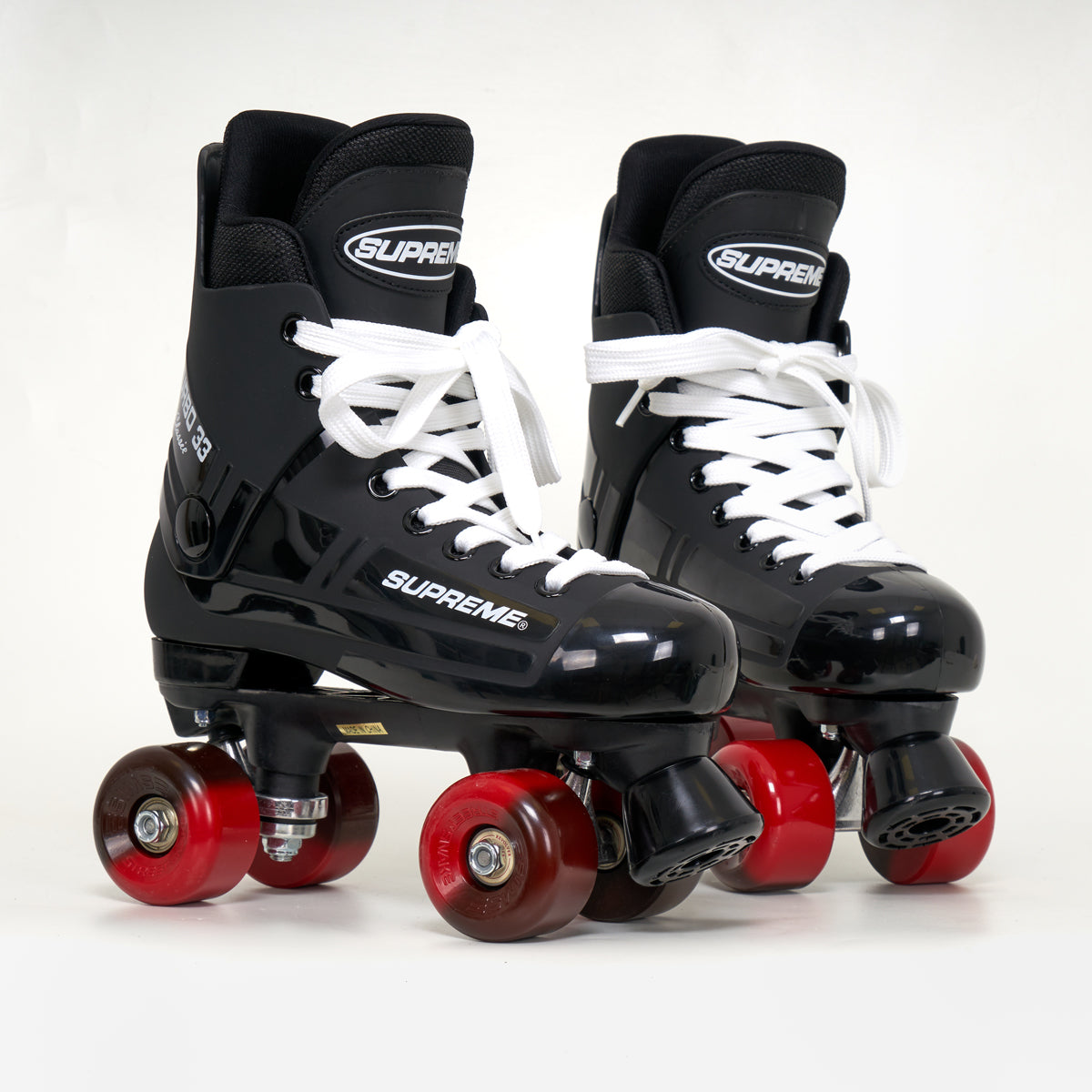 Supreme Turbo 33 Black Roller Skates with Sims Wheels - Multiple Color Options for Outdoor & Indoor Skating, Rink, Fitness & Fun
