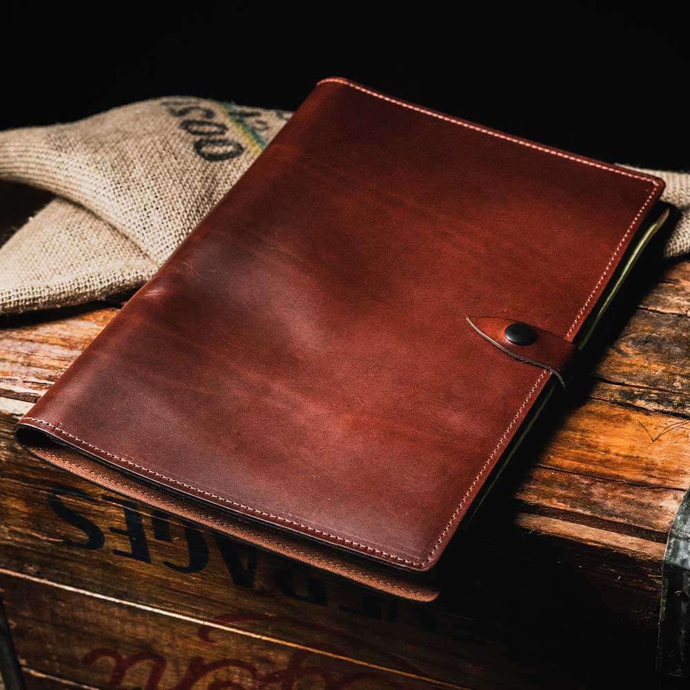 Premium Leather Business Portfolio Folder - Elegant Executive Organizer for Documents, Contracts & Presentations | Perfect for Office, Meetings & Professional Use