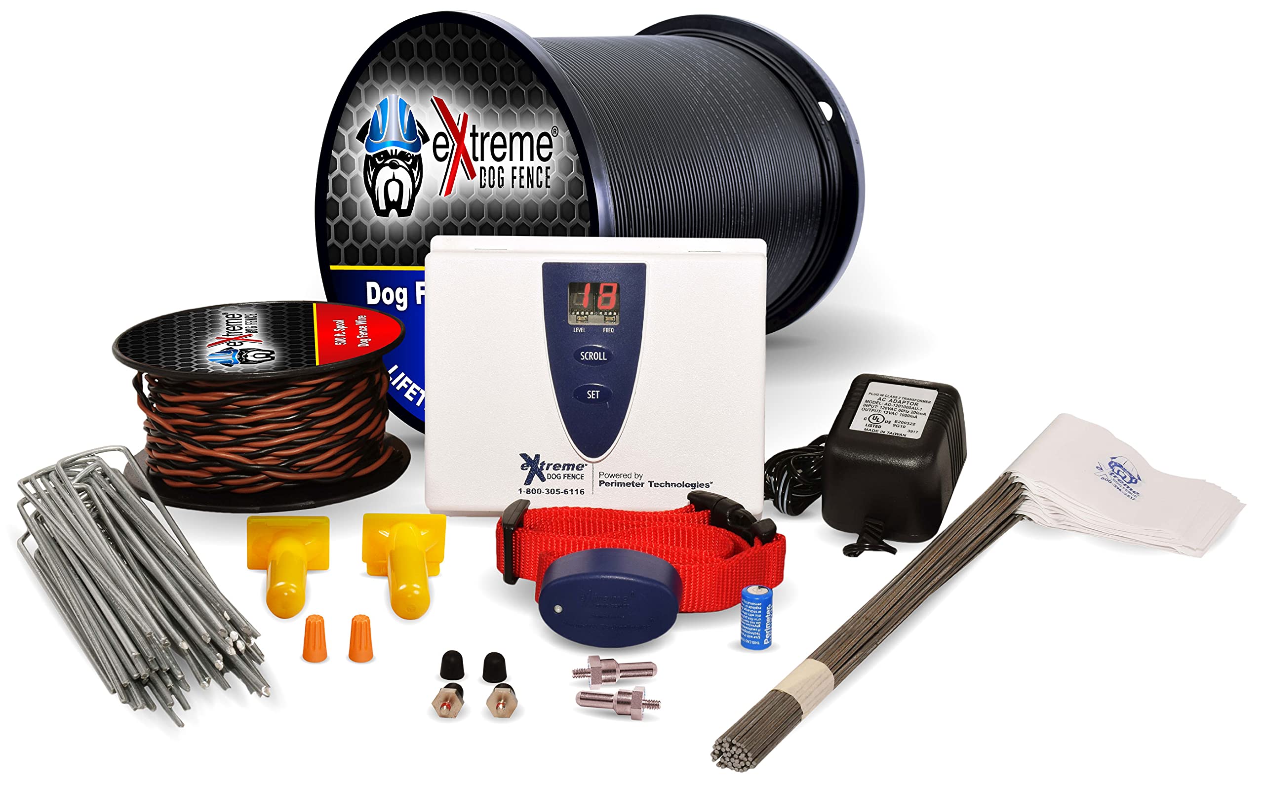 Extreme Dog Fence Underground Ultimate Electric Dog Fence System - Standard & Pro Grade Options for 10 Acres | Contain Unlimited Dogs | Perimeter Technologies | Perfect for Large Yards, Farms & Pet Safety