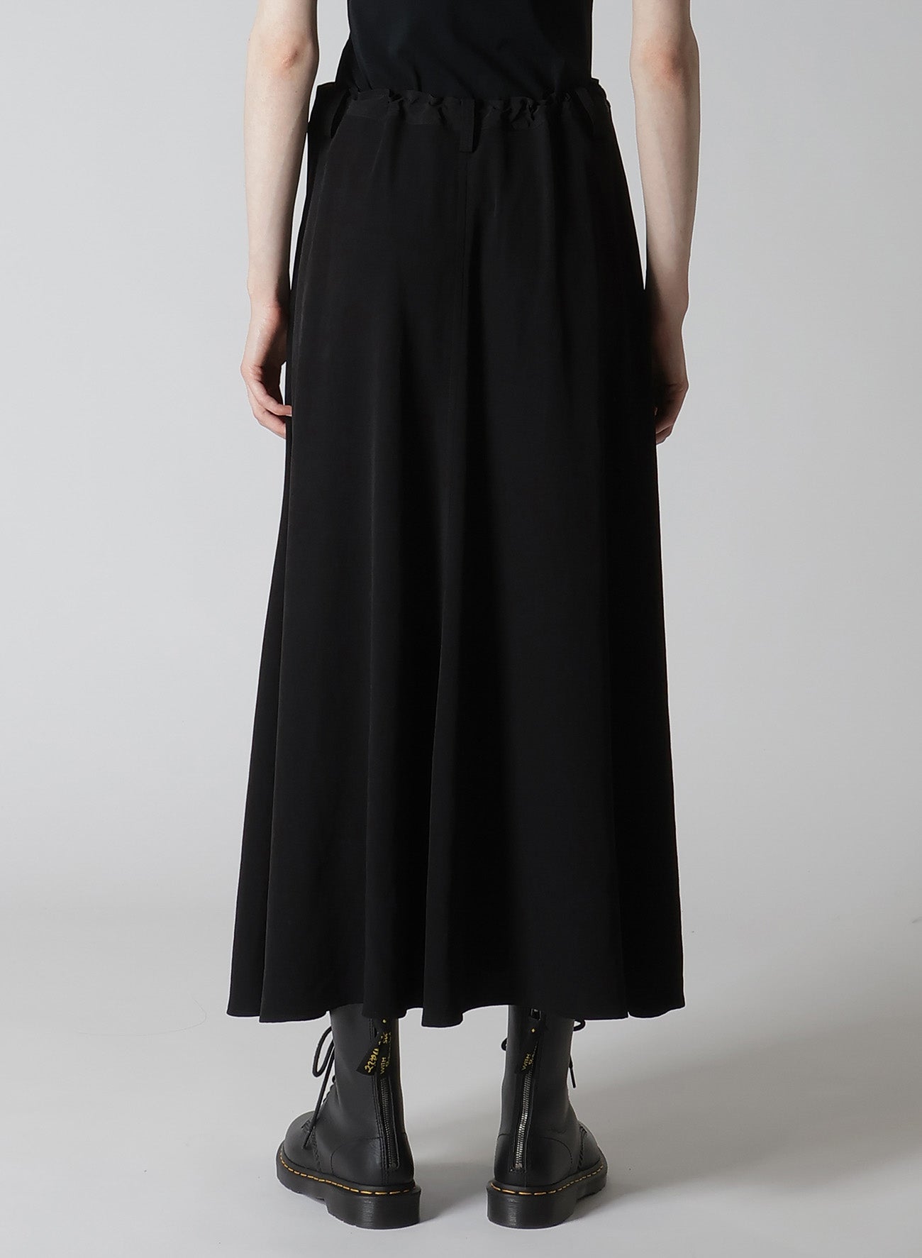 Elegant Crepe de Chine Front Panel Pocket Skirt - Women's Flowy Midi Skirt for Office, Party & Casual Wear