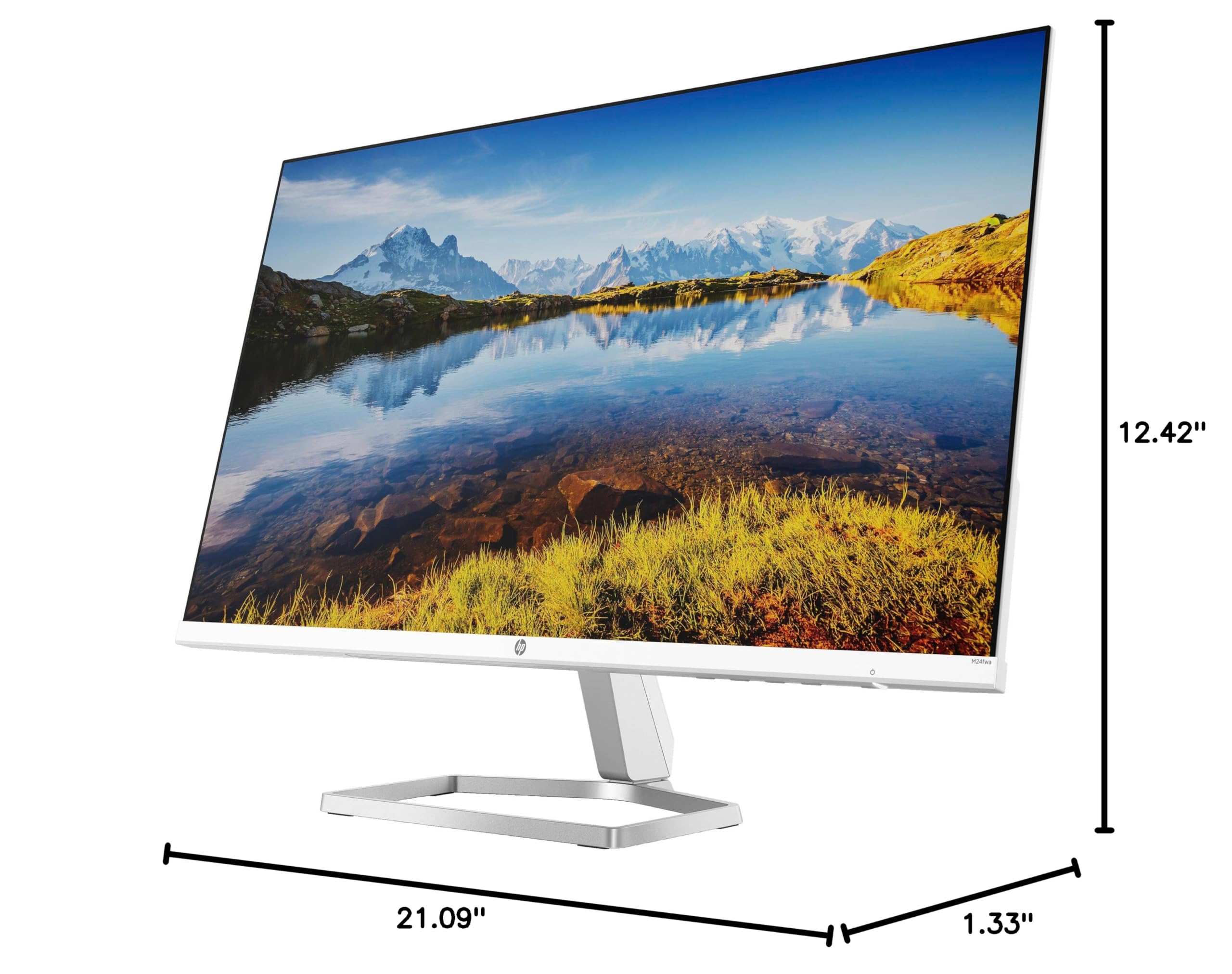 HP Series 5 524sa 24-inch IPS FHD Monitor with Built-in Speakers - 94C36AA#ABA (2025 Model) | Anti-Glare 300 Nits Display, Flicker-Free, HDMI & USB Hub | White/Silver Design | Perfect for Home Office, Gaming & Multimedia