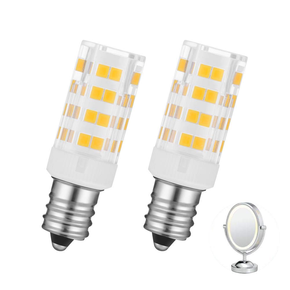T Type LED Light Bulb for Makeup Mirror - 2 Pack Soft Warm White 3000K, 25W Replacement Bulbs for Vanity Mirror Lighting | Perfect for Dressing Rooms, Bathroom Vanities & Beauty Salons