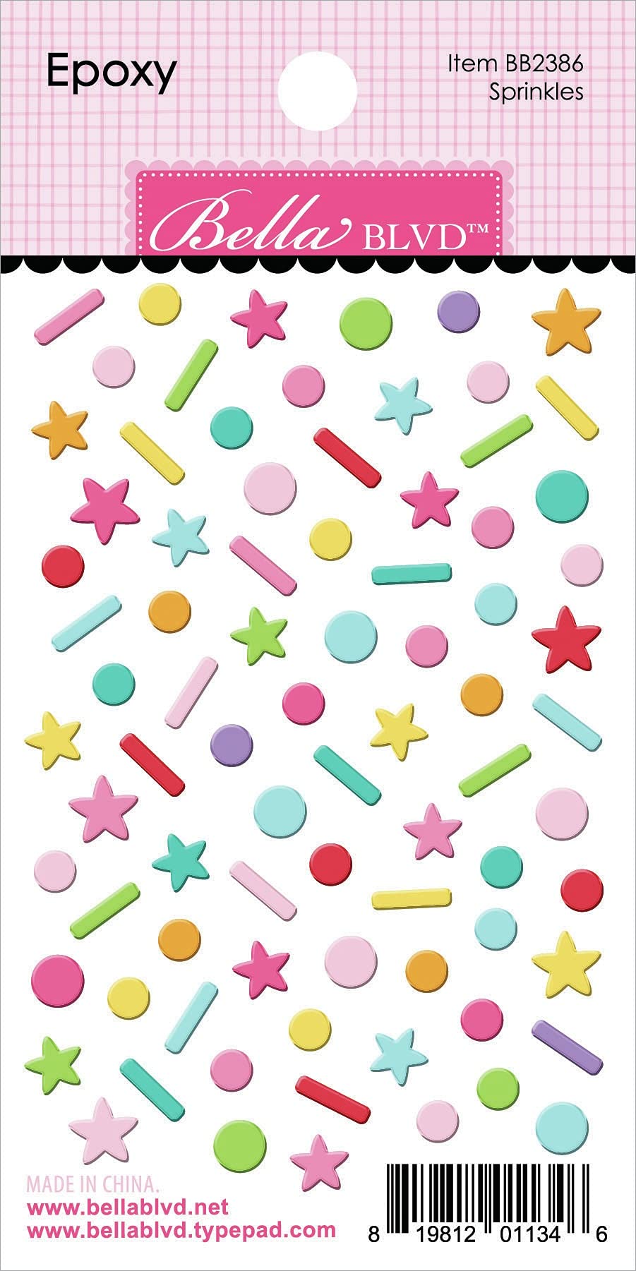 Bella Blvd Sprinkles My Candy Girl Stickers - Fun Decorative Stickers for Scrapbooking, Journals, and DIY Crafts