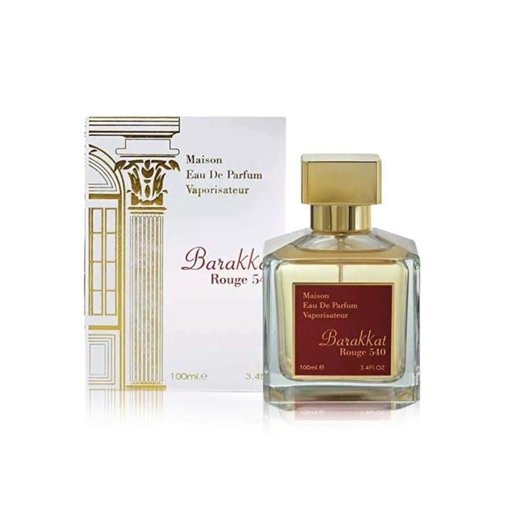 FragMade - B A R A K K A T Rouge 540 EDP (100 ml) Unisex Perfume | Turkish Rose & Bulgarian Rose Scent | Oud & Violet Blend | Long-Lasting Luxury Fragrance for Men & Women | Perfect for Date Night, Special Occasions & Gift Giving
