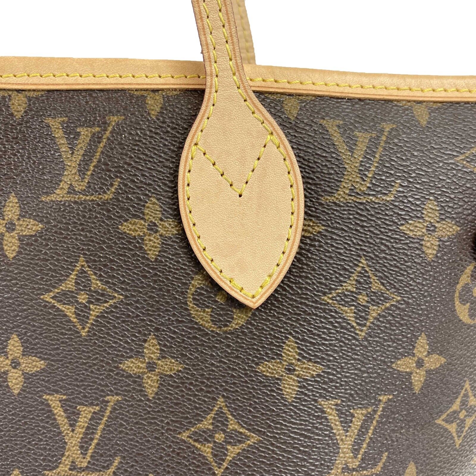Louis Vuitton Neverfull MM Monogram Coated Canvas Tote Bag - Brown Designer Handbag for Women, Perfect for Work, Travel & Everyday Use