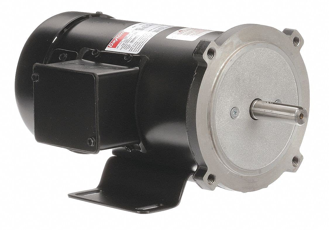 Dayton 3/4 HP Permanent Magnet DC Motor - 1750 RPM, 180VDC, 56C Frame (4Z525) - Ideal for Industrial Automation, HVAC Systems & Conveyor Belt Applications